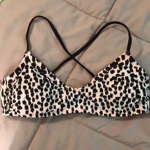 Animal print swimsuit top